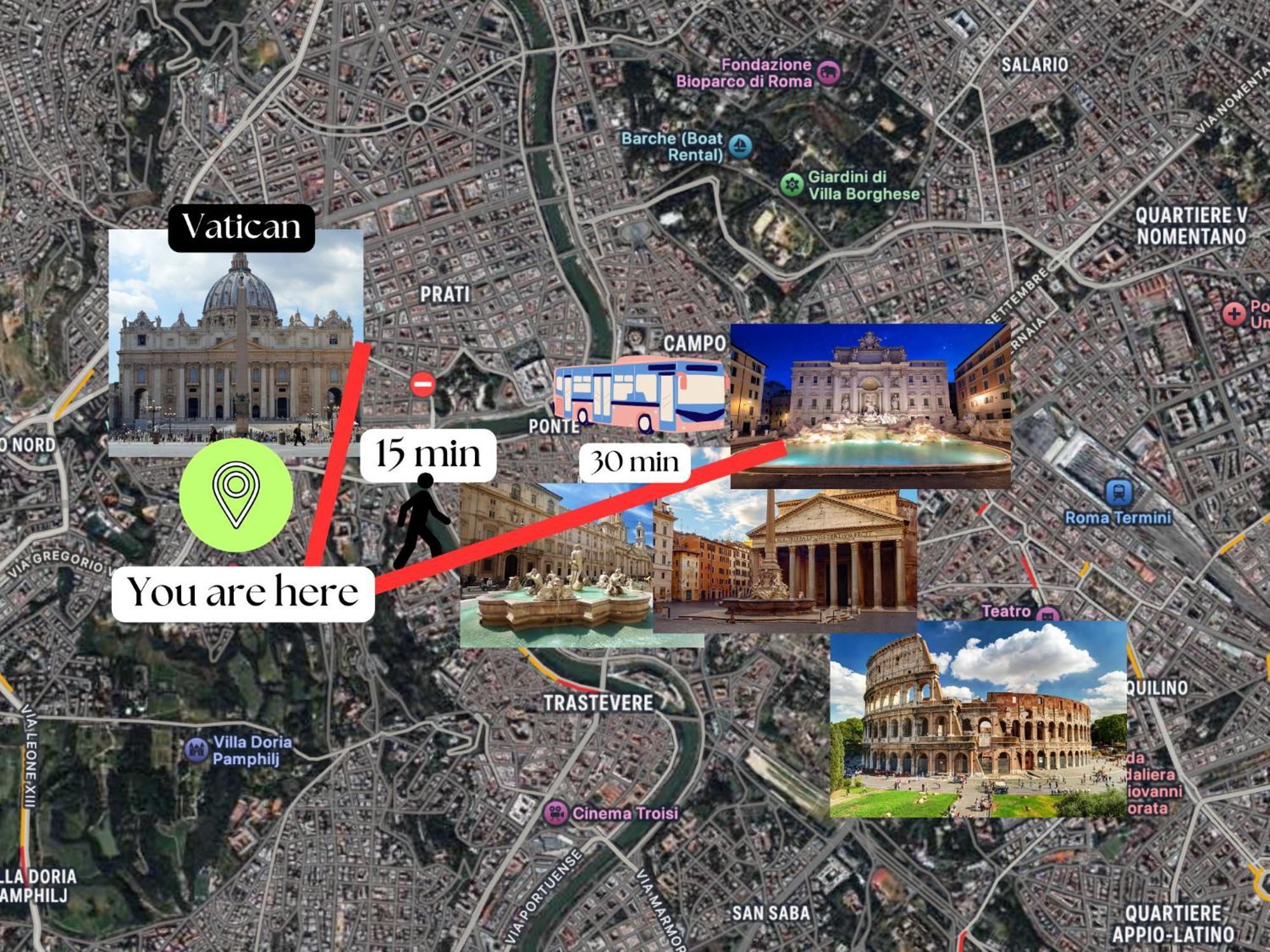 Vaticano - 5 Min Da Stazione Rom Exterior foto